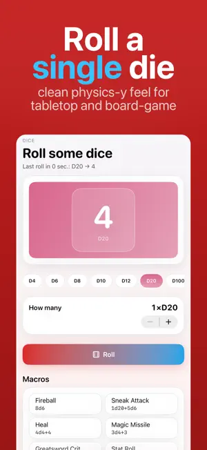 D20 Dice Roller - D&D screenshot 1