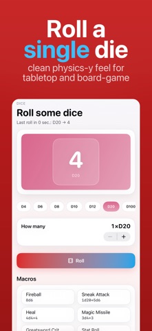 D20 Dice Roller - D&D Screenshot 1 of 5