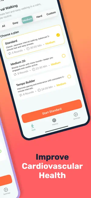 Mindful Walker - HIIT Timer screenshot 2