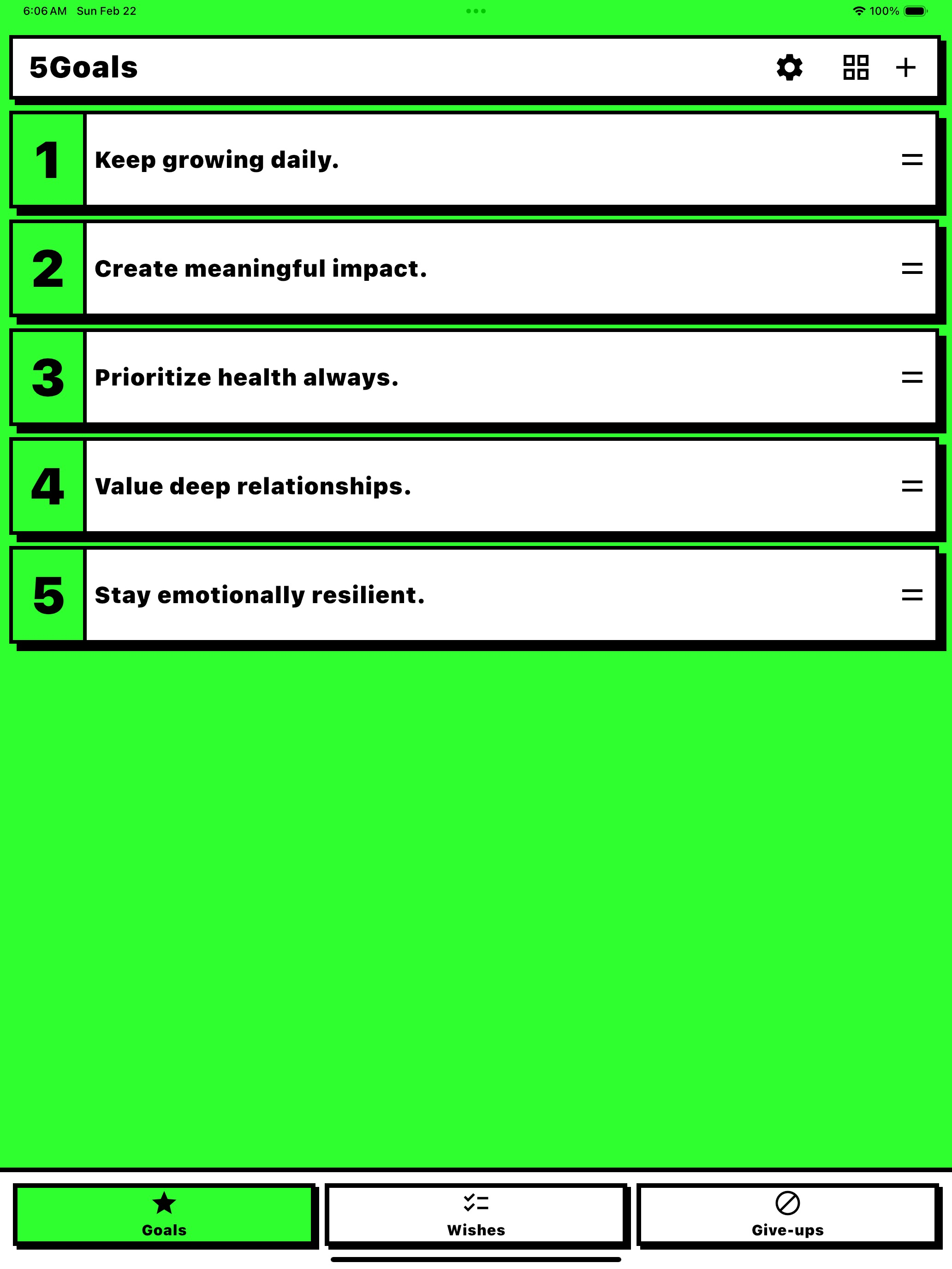 5Goals screenshot 4