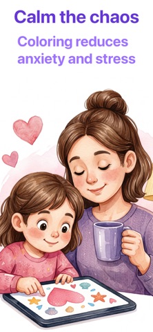 Coloring Club: Cozy Relax Book iPhone screenshot