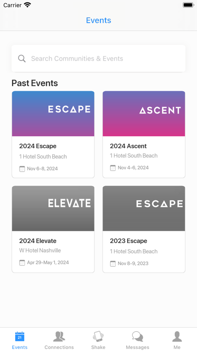 Bisnow Retreats (Former) iPhone screenshot 2 - Business app