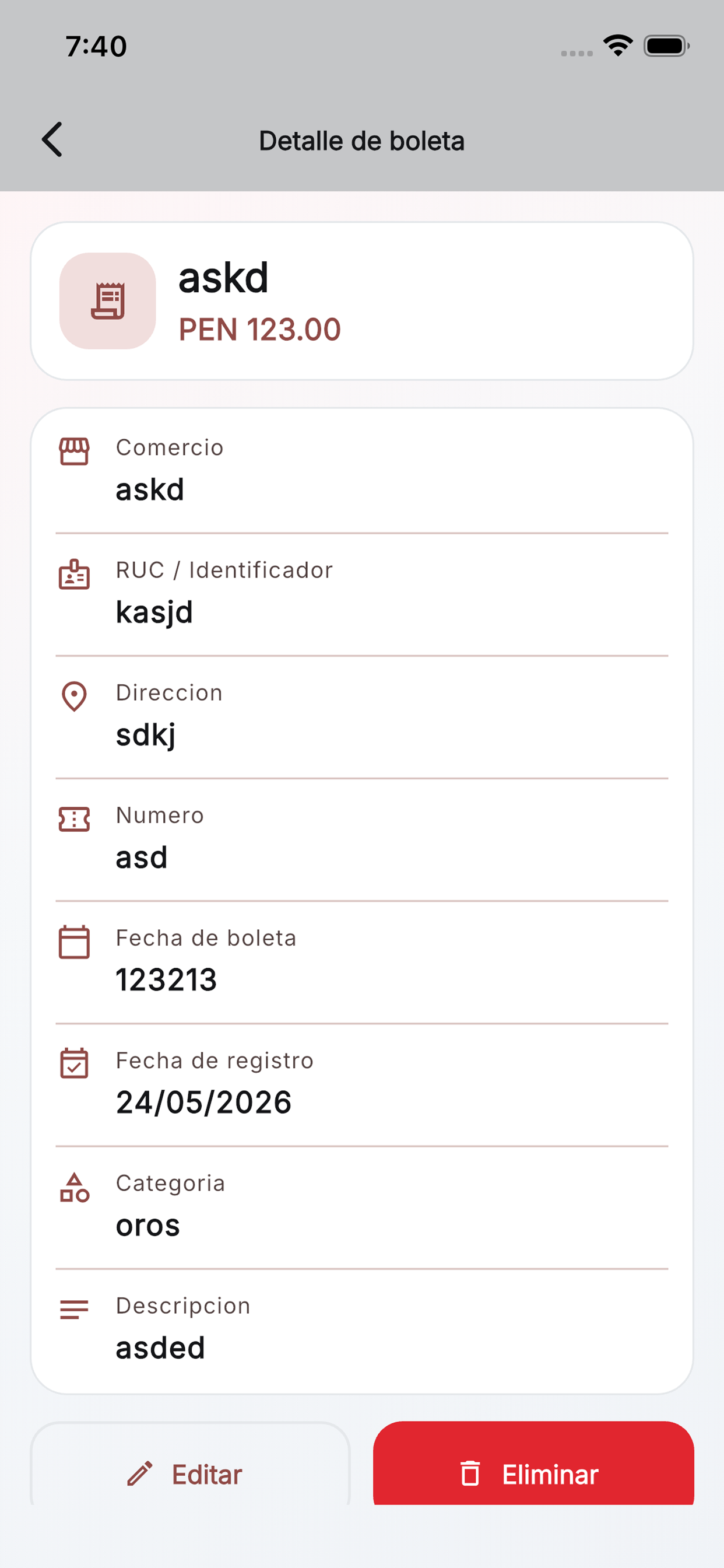 DeduControl: Guarda tu Boleta