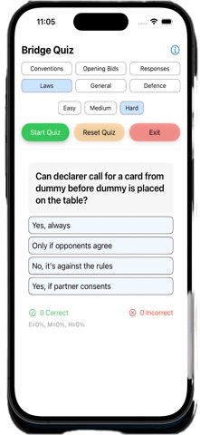 BridgeQuiz screenshot