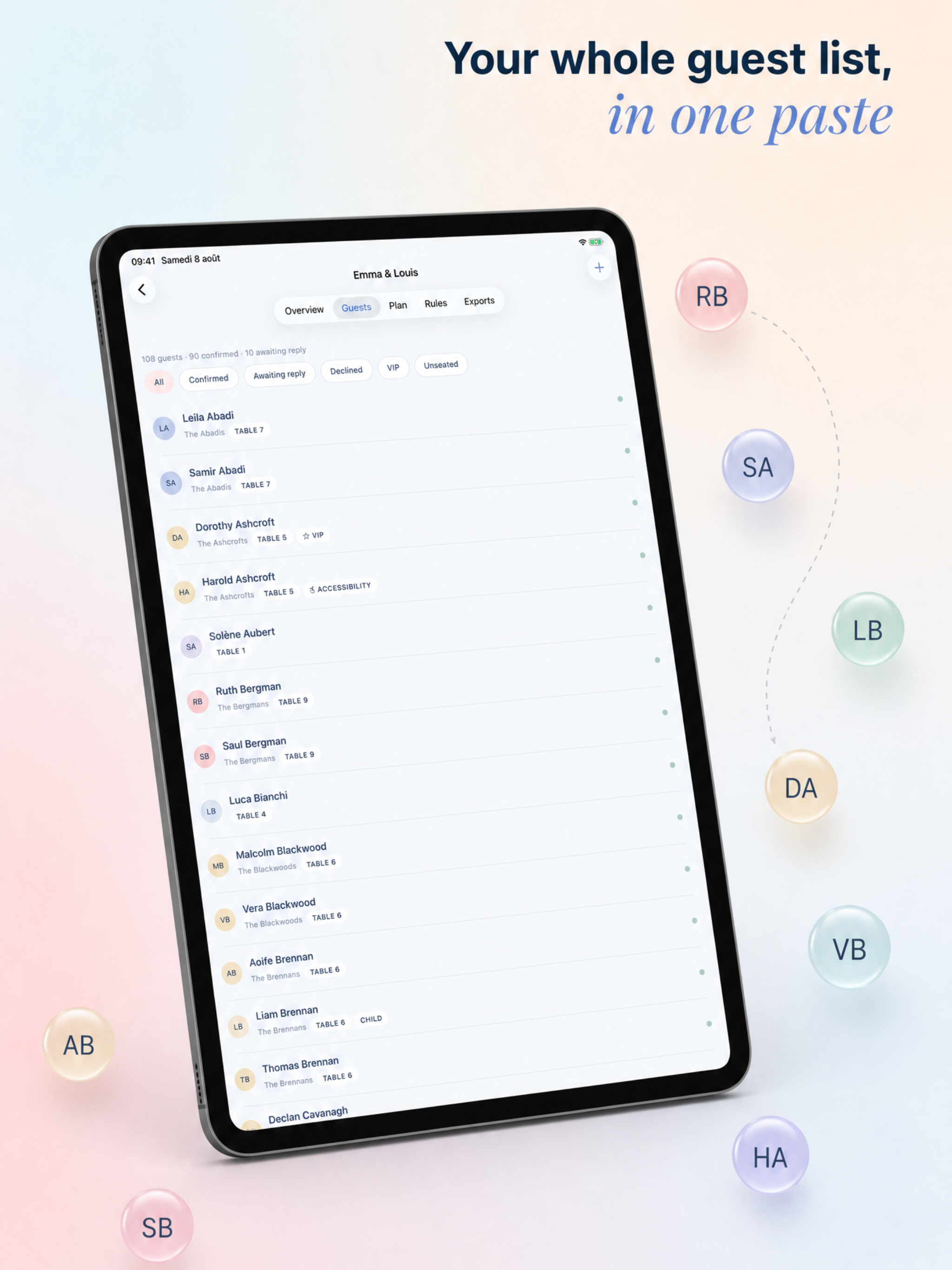 Tablee: Wedding Seating Chart screenshot 10
