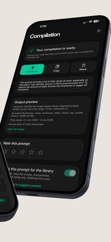 Me. Health intelligence. iPhone screenshot