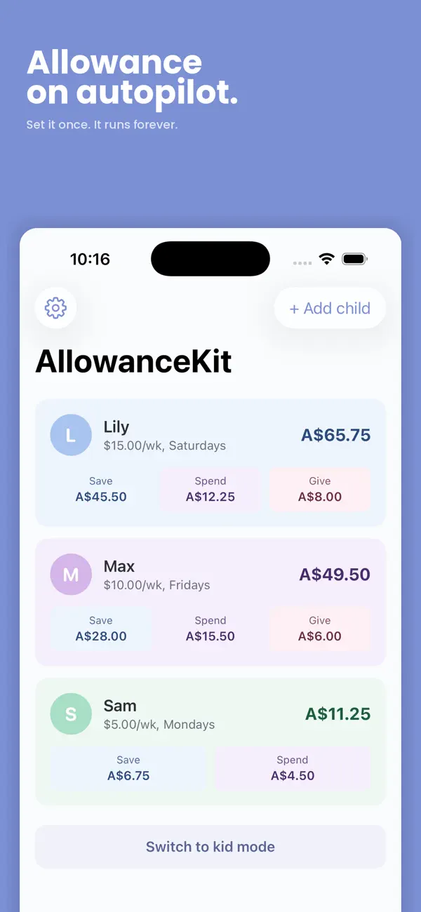#1. AllowanceKit (iOS) Által: Rod Xavier Bondoc
