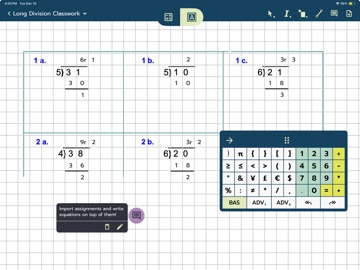 Modmath iPad screenshot