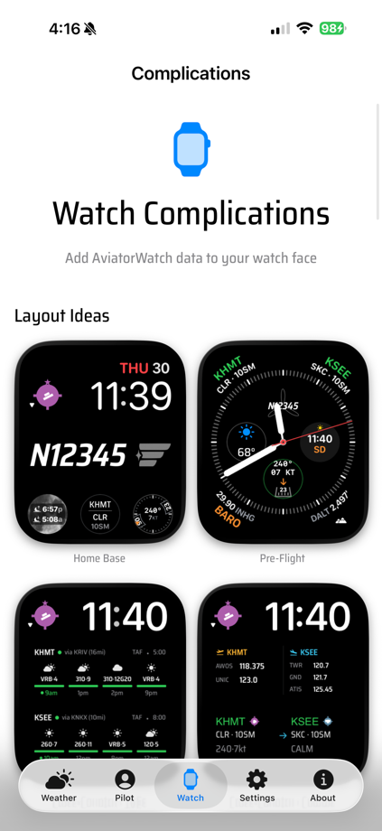 AviatorWatch App Store screenshot 2