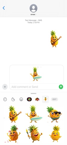 旋转菠萝贴纸 screenshot