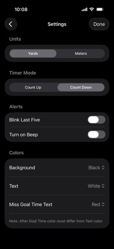 Swim Set Interval Timer screenshot 3 of 4