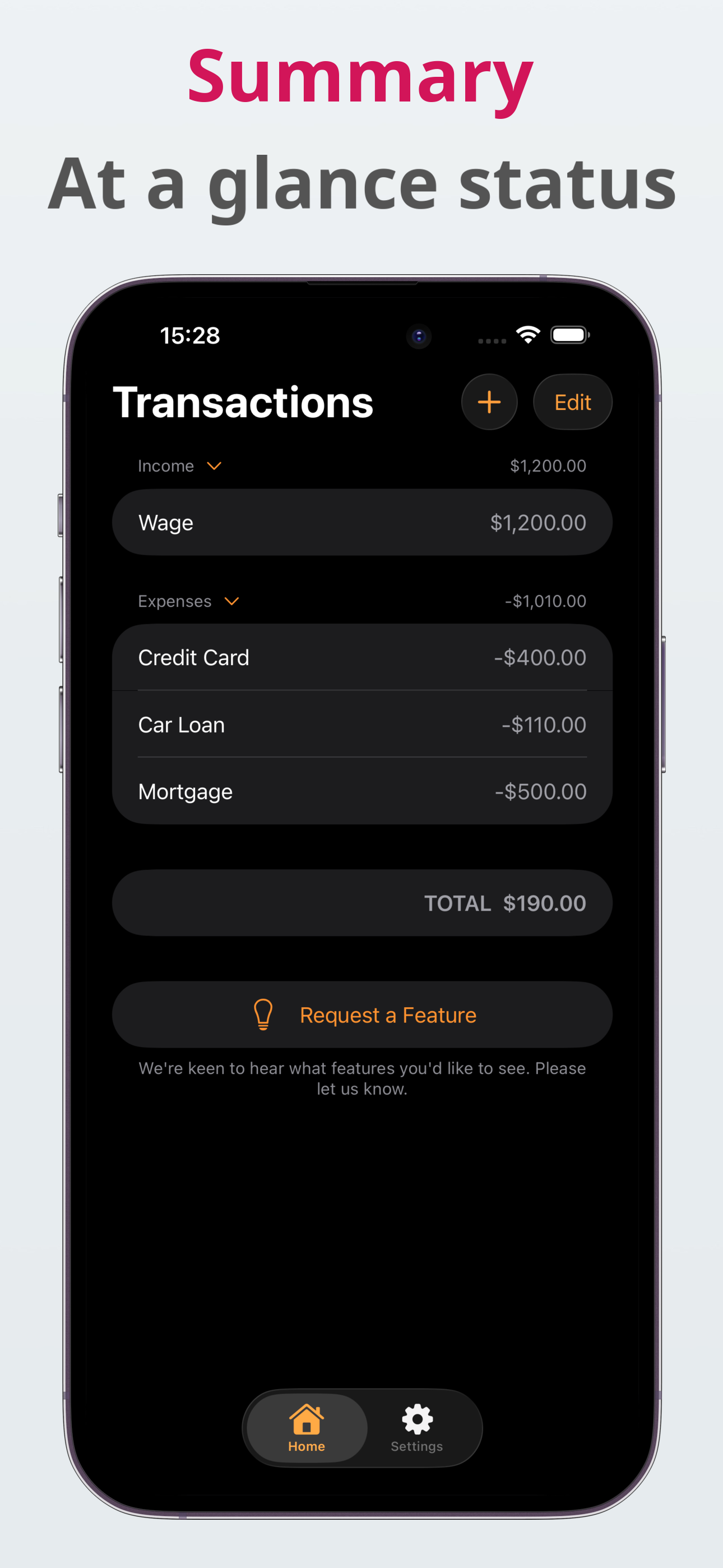 Bank Account Budget Tracker