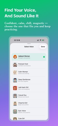 Practice English with Lory AI iPhone screenshot