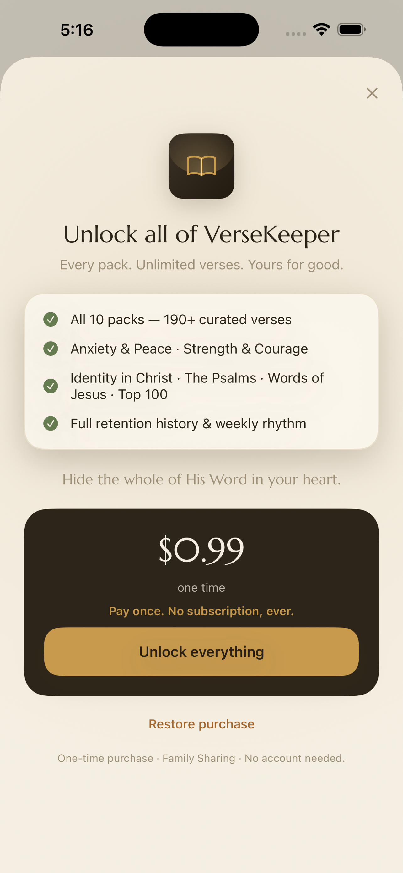 VerseKeeper: Scripture Memory screenshot 2