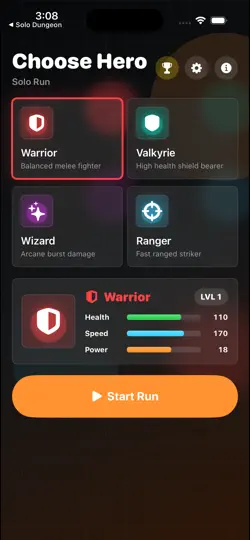 Captura de pantalla de Solo Dungeon Slayer en iPhone 1
