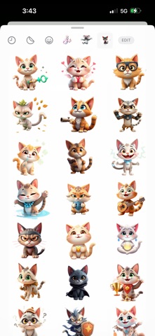 Mystic Cat Stickers iPhone screenshot