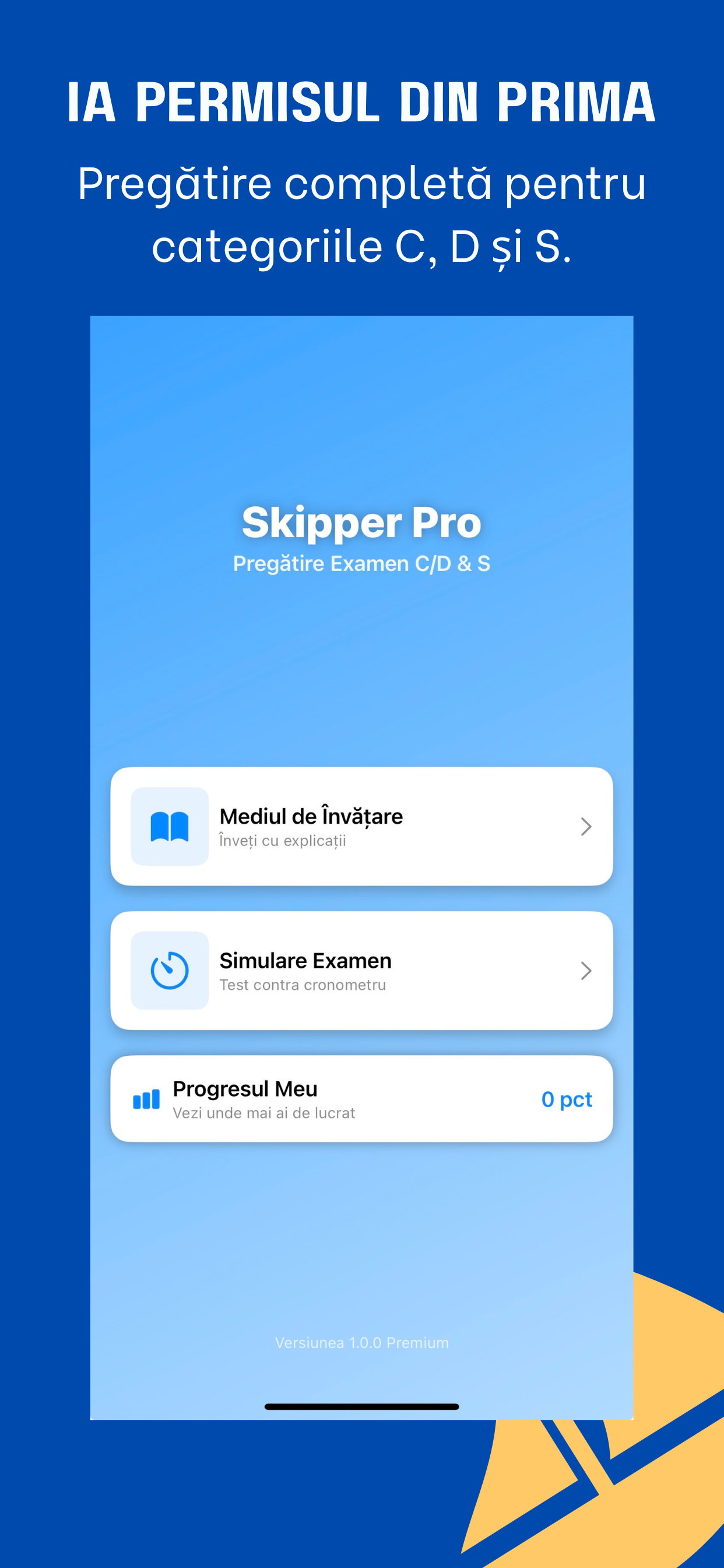 Skipper Pro: Examen Barcă ANR