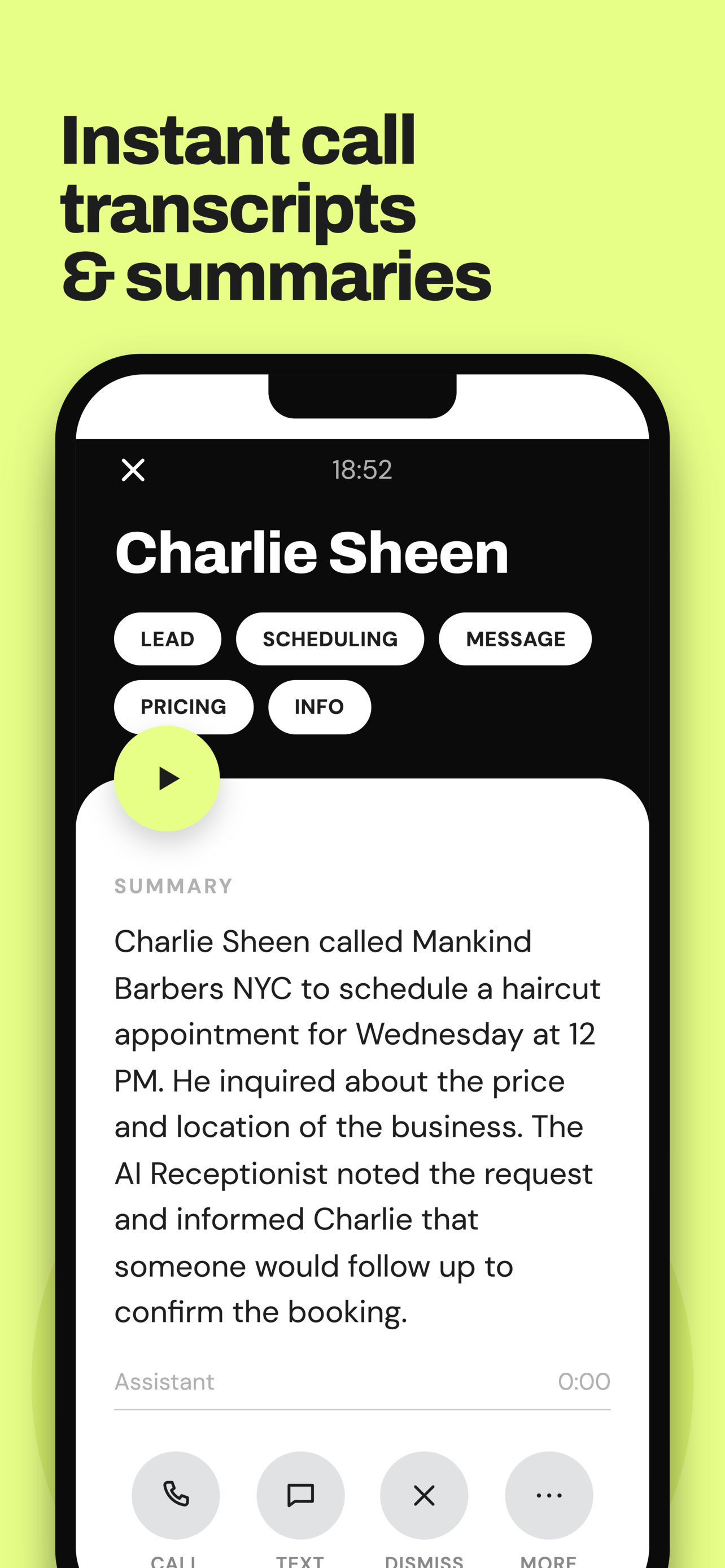 PickMyCall AI Receptionist screenshot 7
