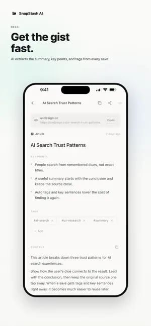 SnapStash - AI Screenshot org screenshot 4