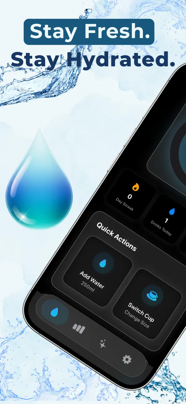 Screenshot #1 pour Drink Water Reminder - ReWater