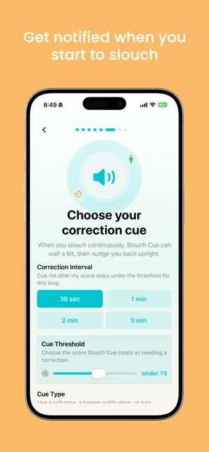 Slouch Cue: Posture Coach screenshot 2
