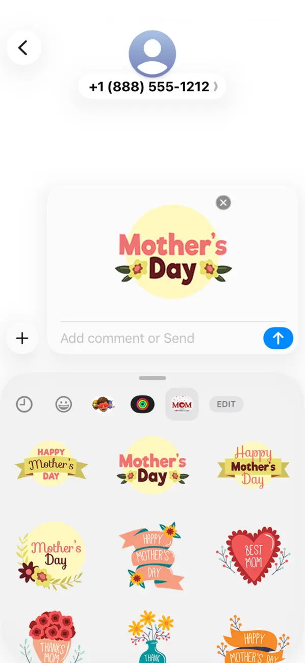 Screenshot #3 pour Mother's Day Stickers!