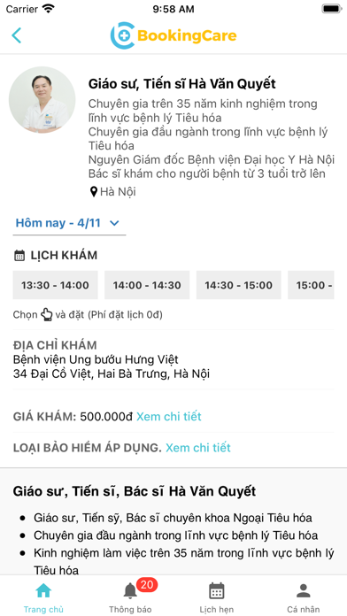 BookingCare Screenshot