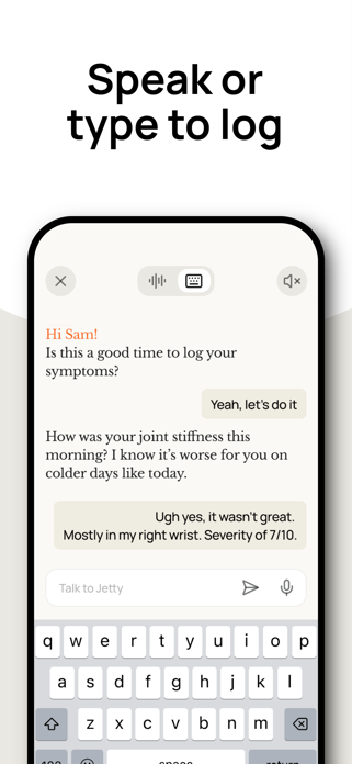 Jetty - AI Symptom Tracker Screenshot 3 of 5