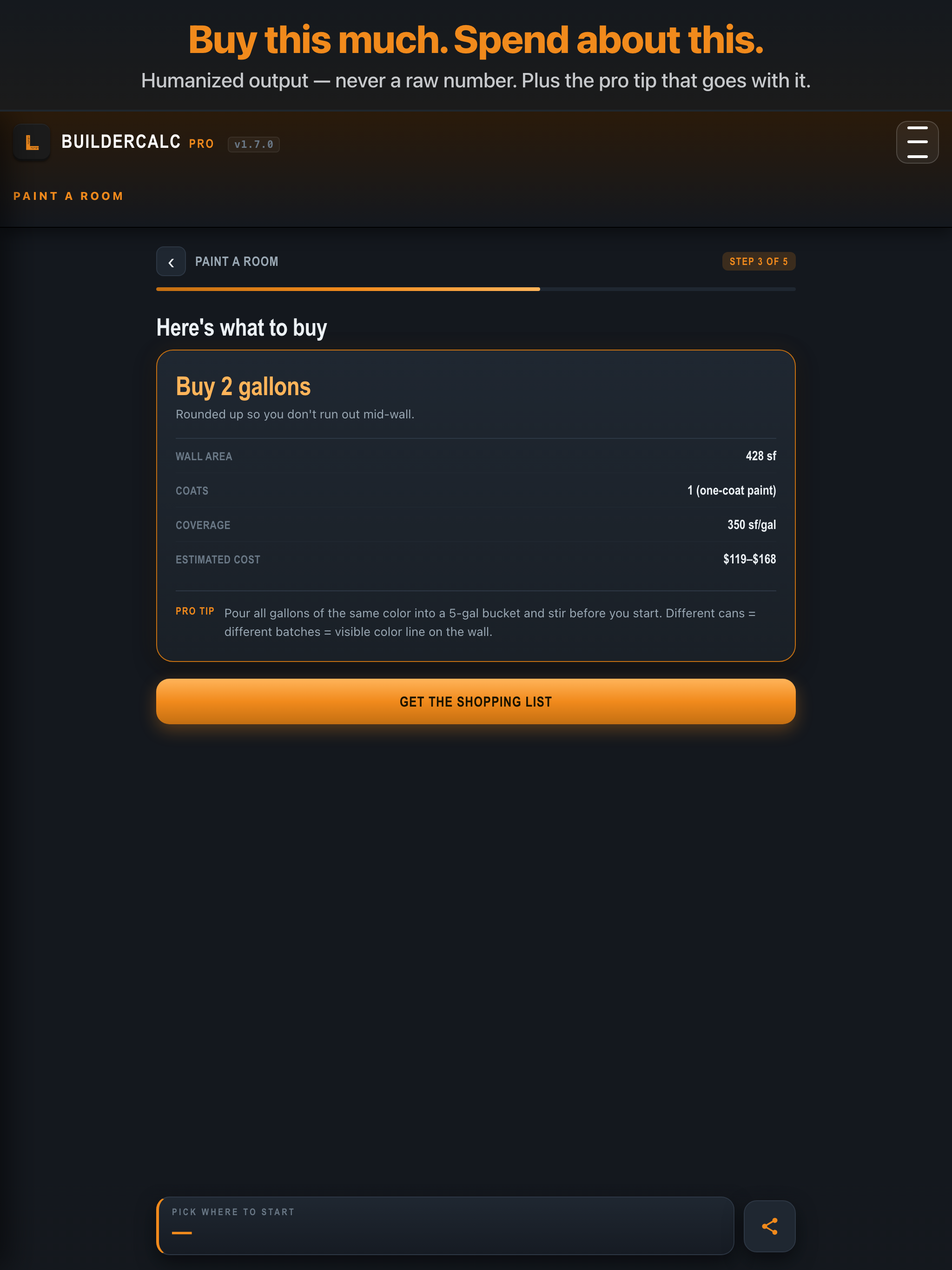 BuilderCalc: Deck, Framing screenshot 11