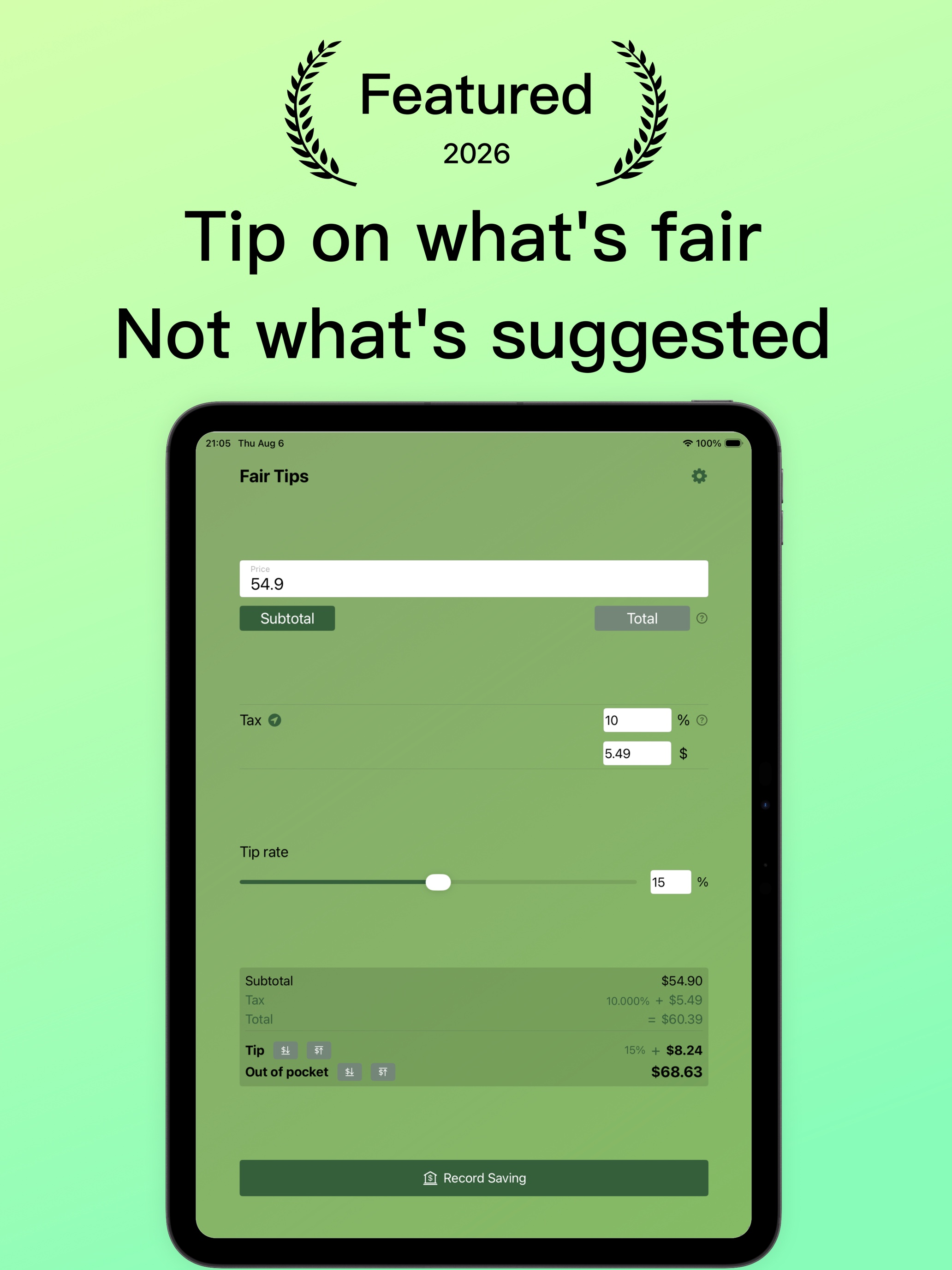 Fair Tips screenshot 5