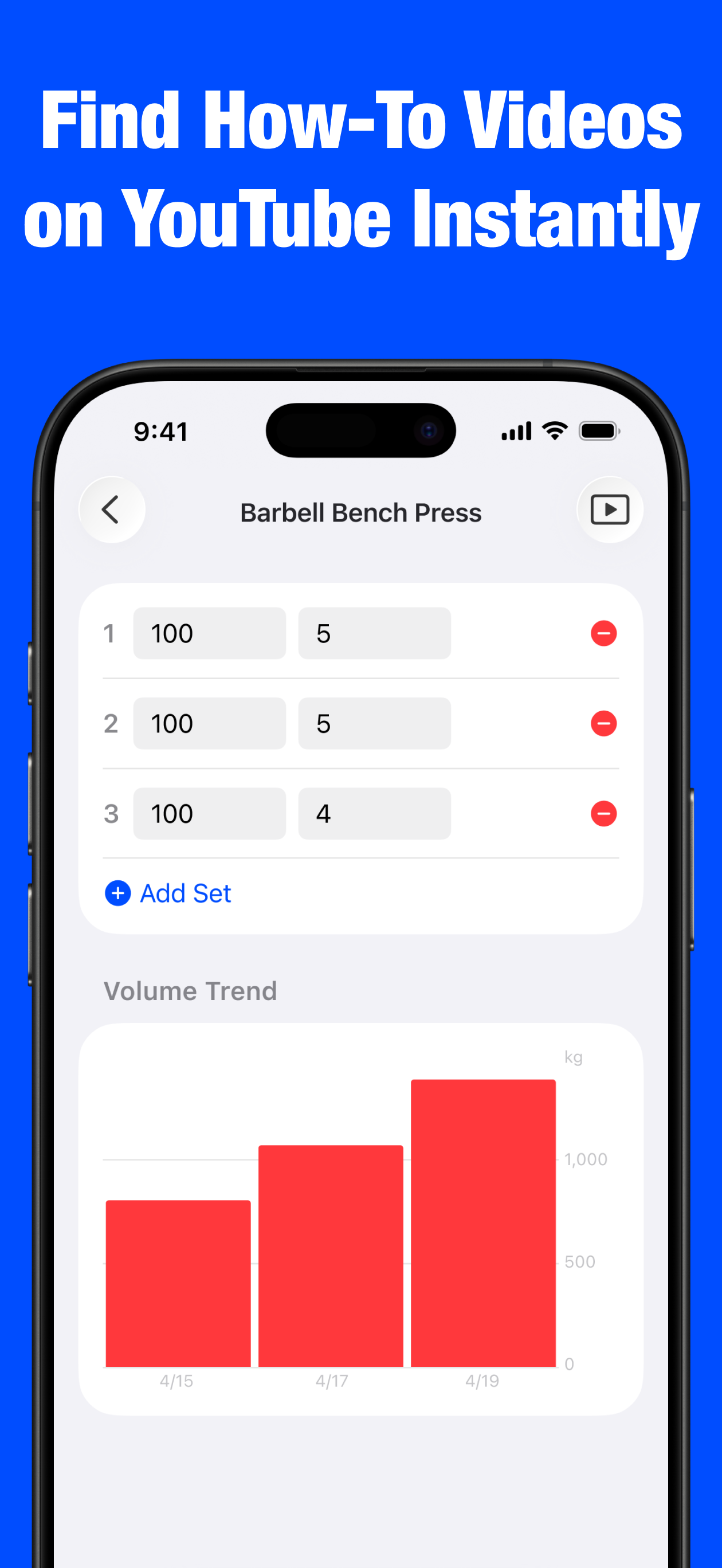 Biggr: Workout log