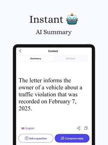 Mail Assistant: Scan・Ask・Reply iPad screenshot
