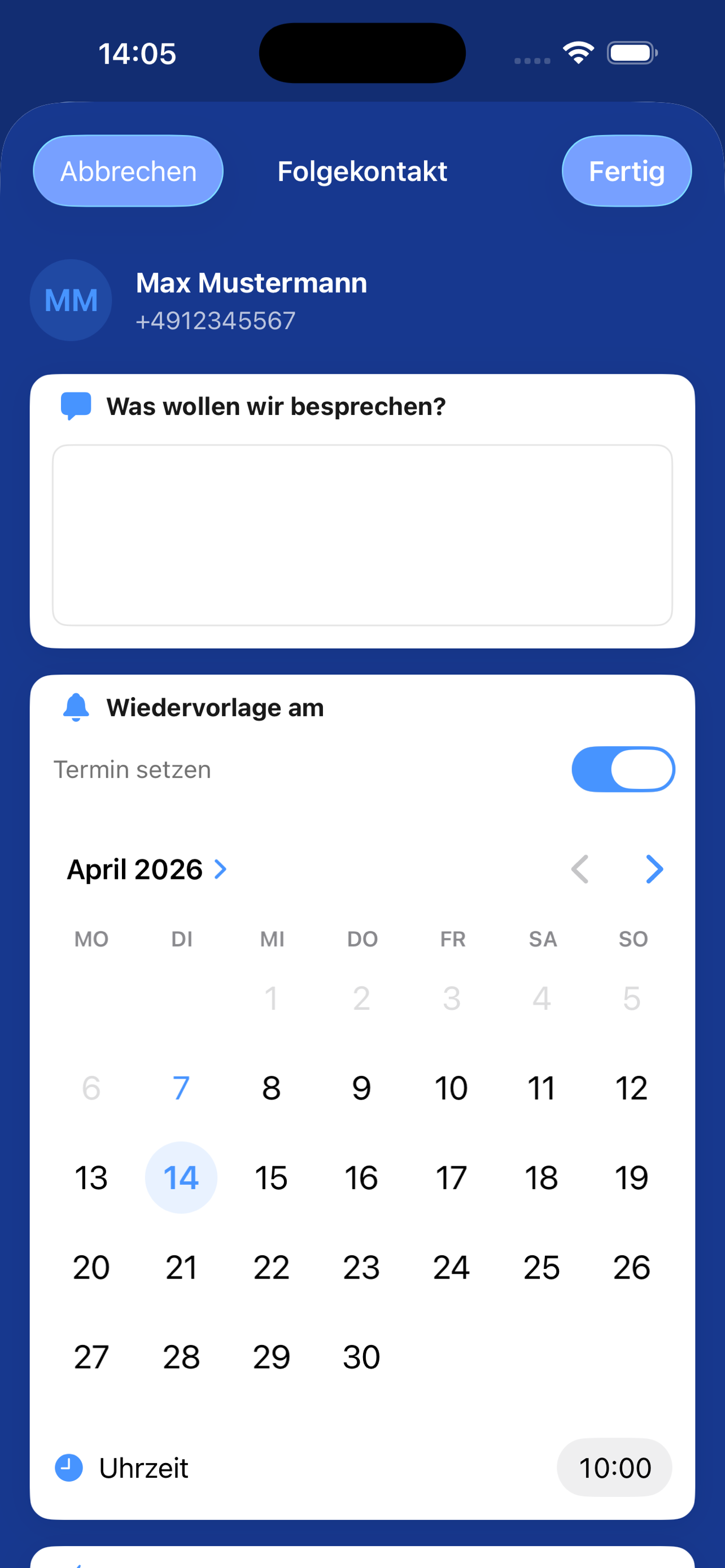 Kontaktordner App