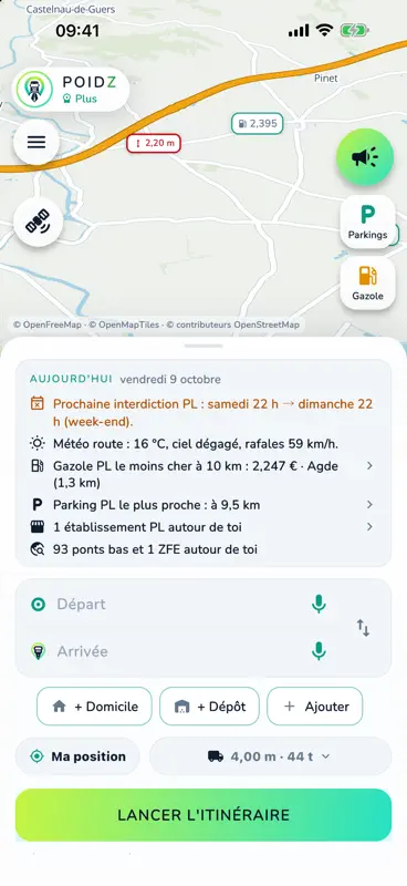 POIDZ : GPS camion poids lourd screenshot 4 of 6