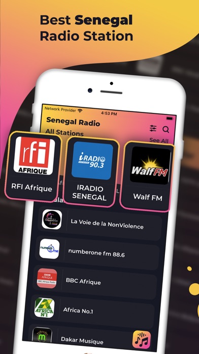 Screenshot #1 pour Senegal Radio Stations Live FM