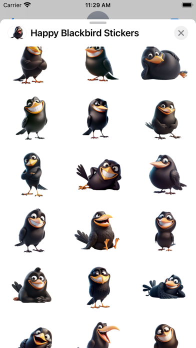 Screenshot #2 pour Happy Blackbird Stickers