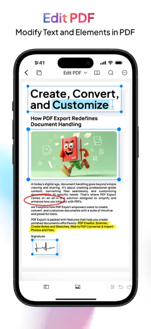 PDF Export: Editor & Converter screenshot 1