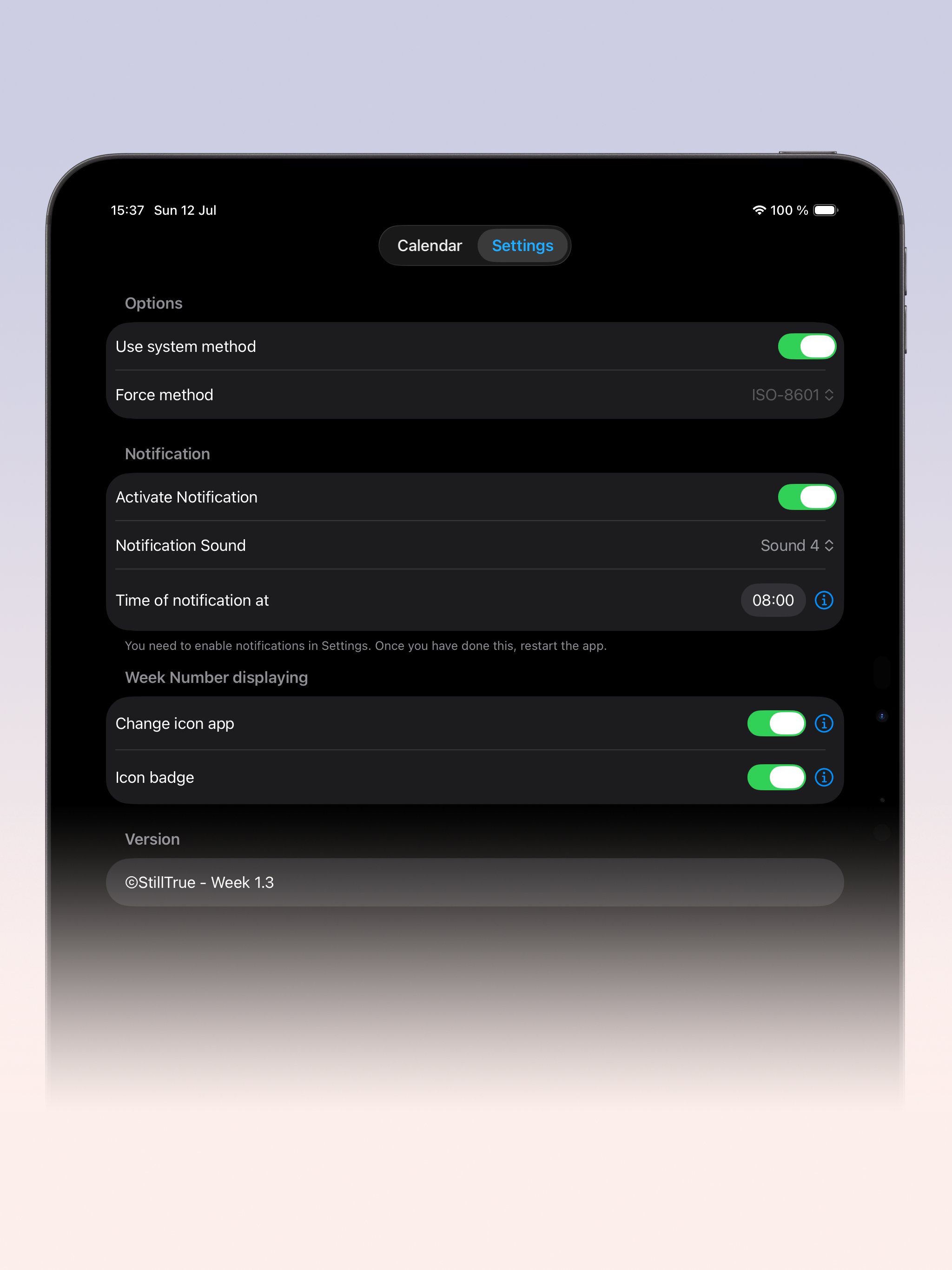 Week – Week Number screenshot 7