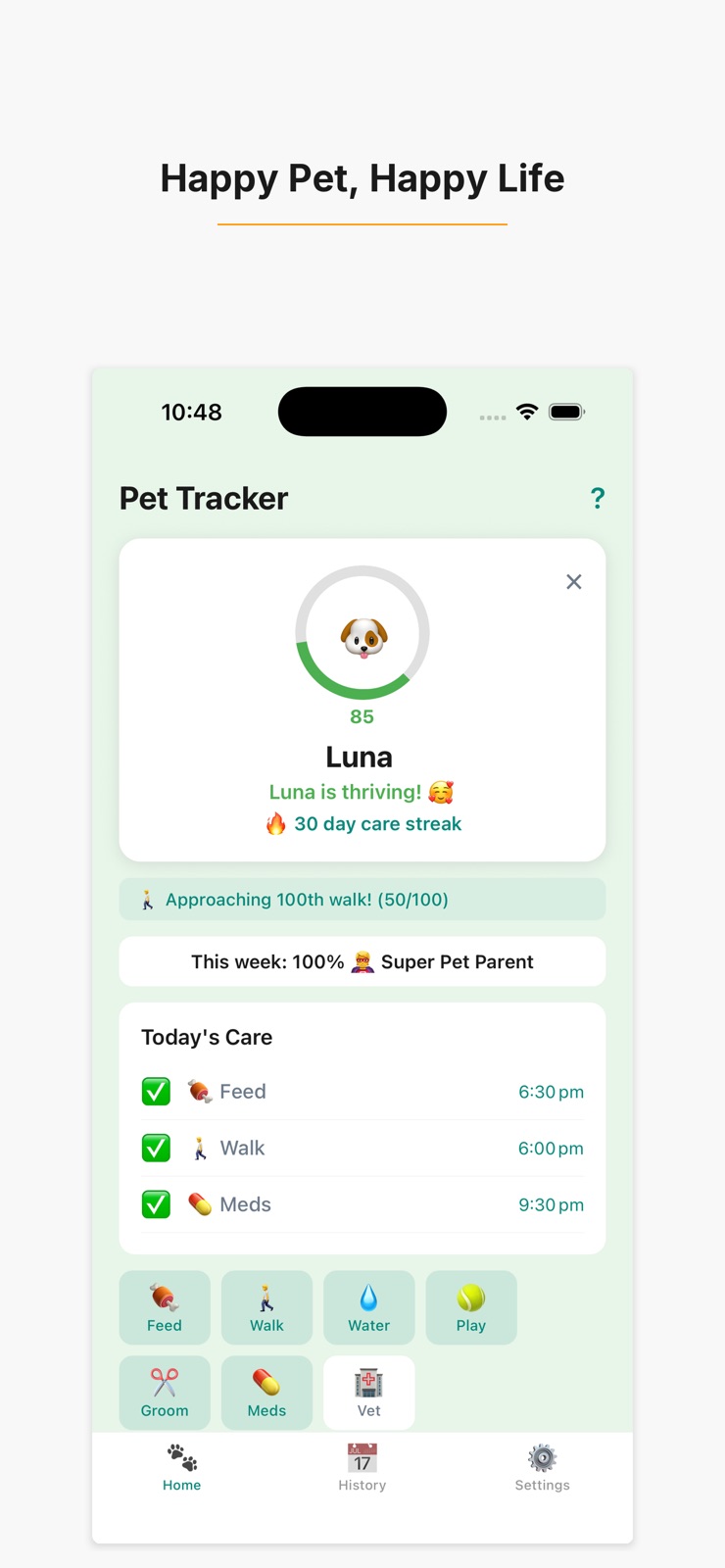 Pet Care Tracker - Daily Log iphone screenshot 1