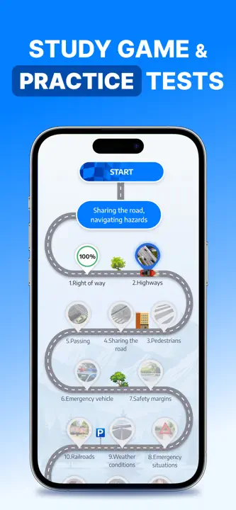 DMV Permit Practice Test: Screenshot 3 von 5