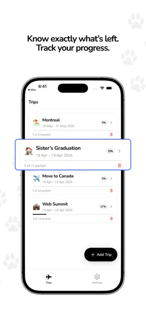 Milo: Packing List screenshot 2