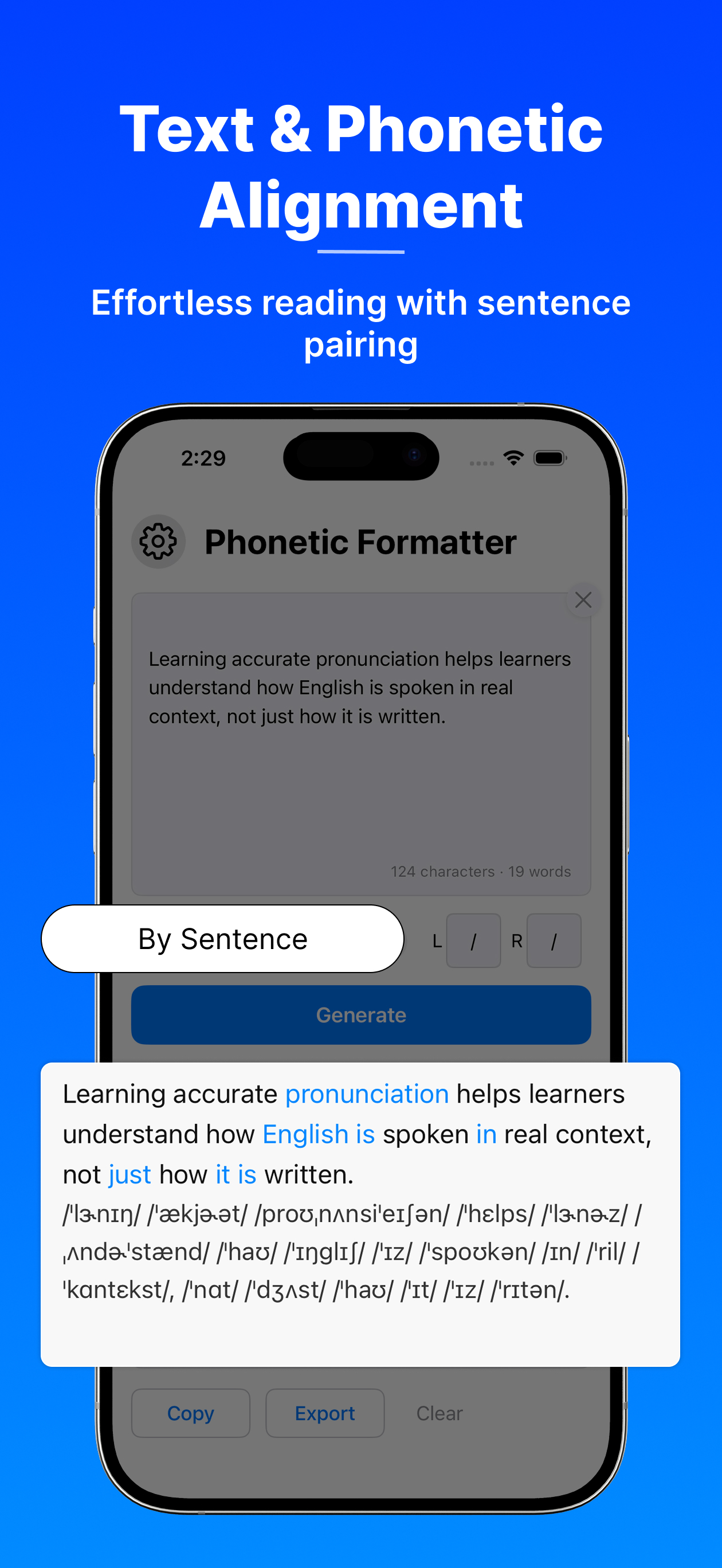 Phonetic Formatter: English