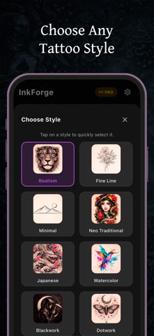 InkForge: AI Tattoo Generator screenshot