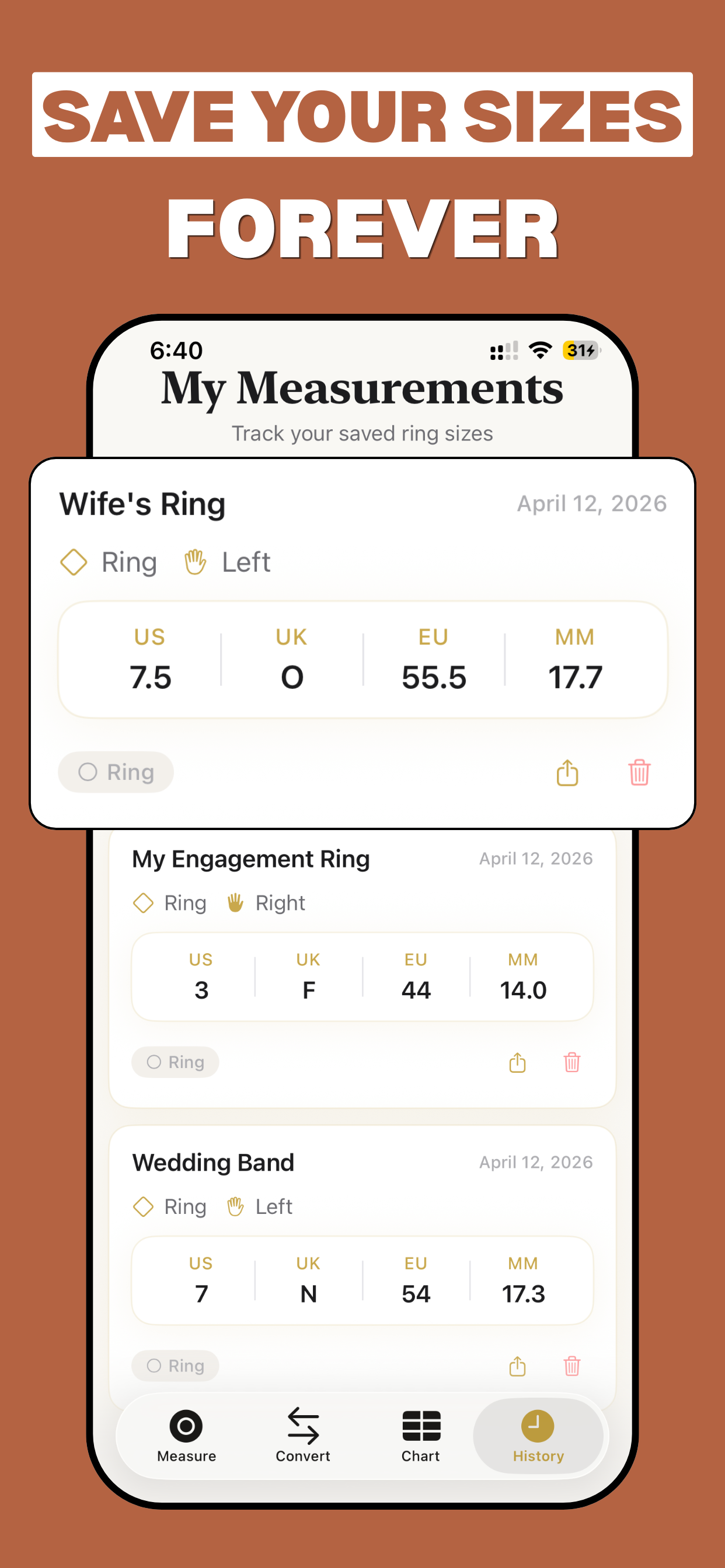 Ring Sizer: Size Measure Tool