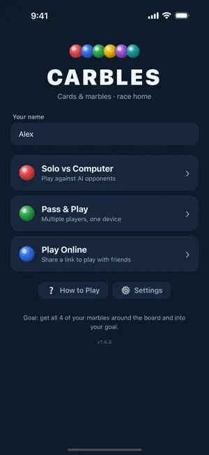 Carbles: Marbles & Cards Game screenshot 4