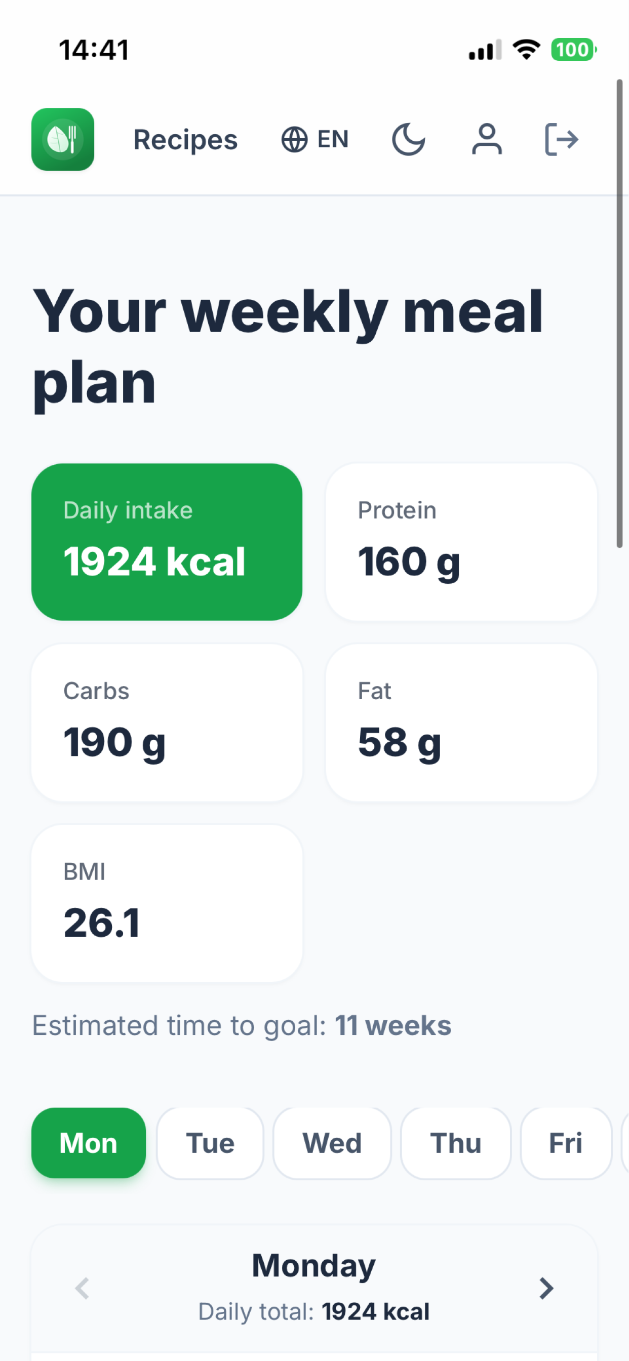 Tasuro: Meal Plan & Recipes screenshot 6