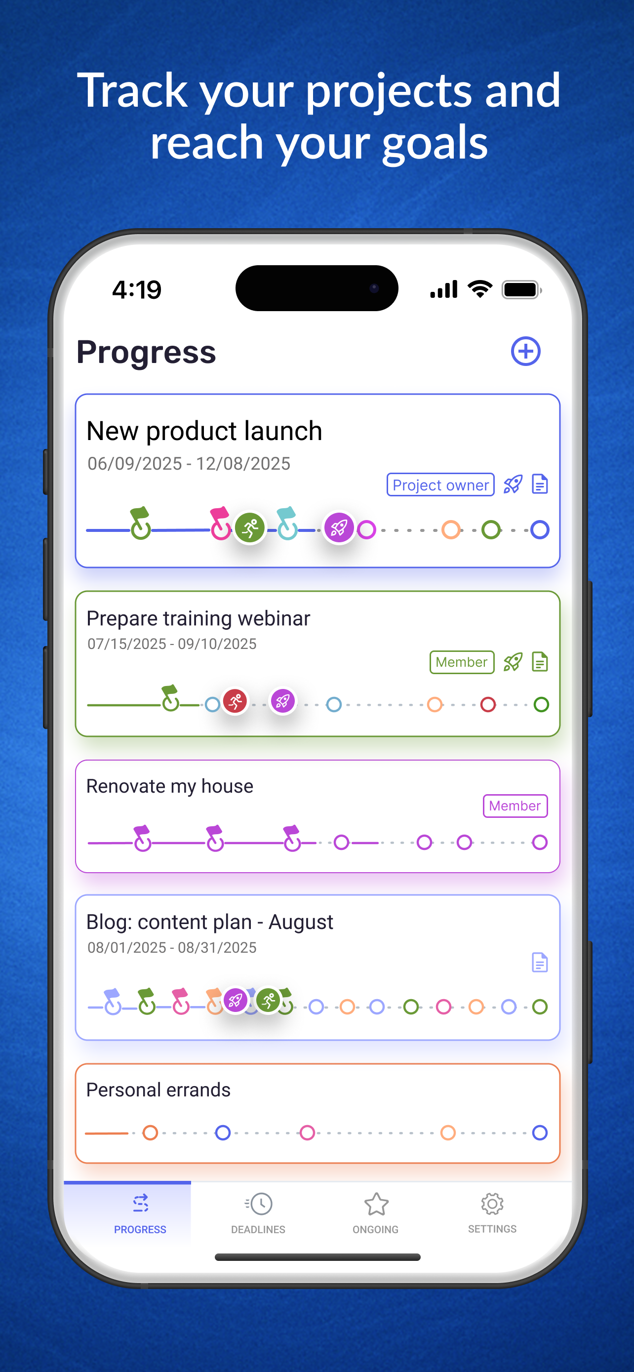 WinGo Plan: projects & goals