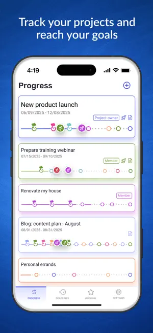 WinGo Plan: projects & goals screenshot 1