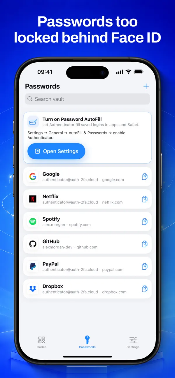 Screenshot #3 pour 2FA Authenticator: Moat