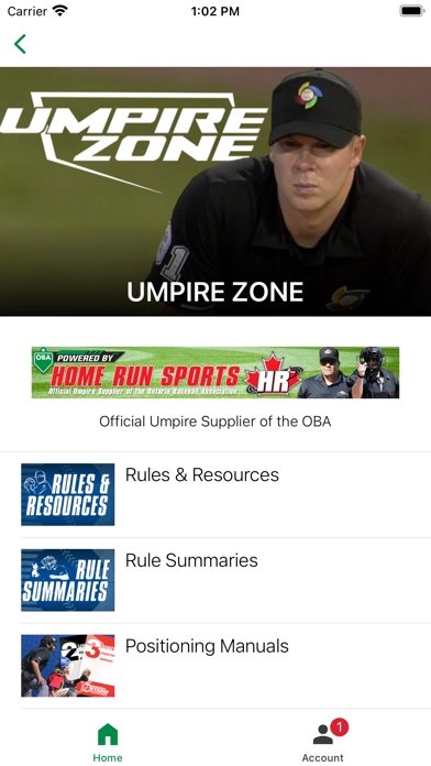 Baseball Ontario ONDeck Screenshot